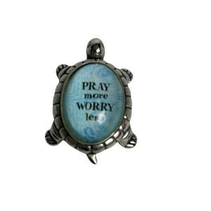 Ganz Lucky Turtle Figurine "Pray More Worry Less" Inspirational Decor